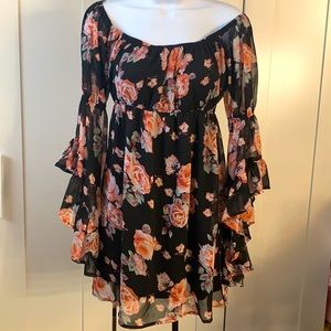 Forever 21 off shoulder floral dress